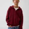 Felpa con cappuccio e zip per bambini Vintagesoft dal taglio comodo