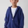 Felpa con cappuccio e zip per bambini Vintagesoft dal taglio comodo
