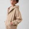 Felpa con cappuccio e zip per bambini Vintagesoft dal taglio comodo