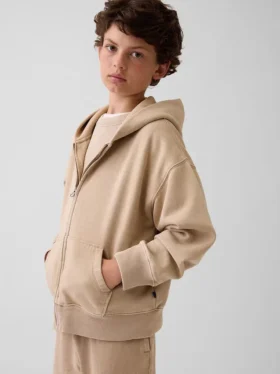 Felpa con cappuccio e zip per bambini Vintagesoft dal taglio comodo