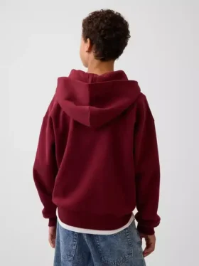 Felpa con cappuccio e zip per bambini Vintagesoft dal taglio comodo