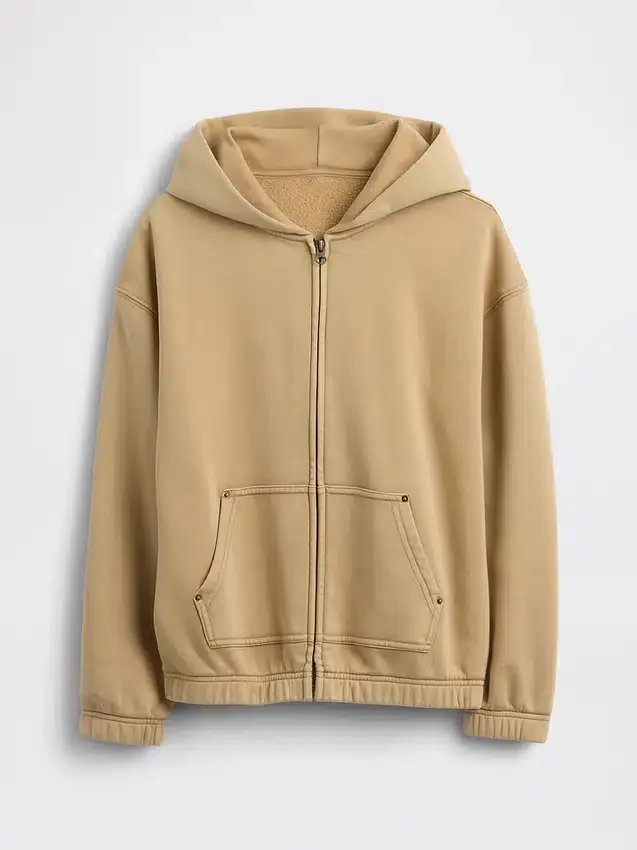 Felpa con cappuccio e zip per bambini Vintagesoft dal taglio comodo