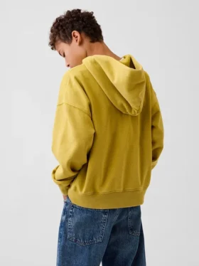 Felpa con cappuccio e zip per bambini Vintagesoft dal taglio comodo