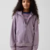 Felpa con cappuccio e zip per bambini Vintagesoft dal taglio comodo