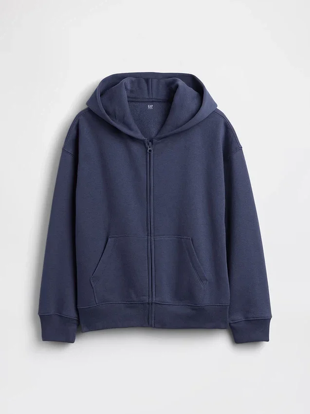 Felpa con cappuccio e zip per bambini Vintagesoft dal taglio comodo