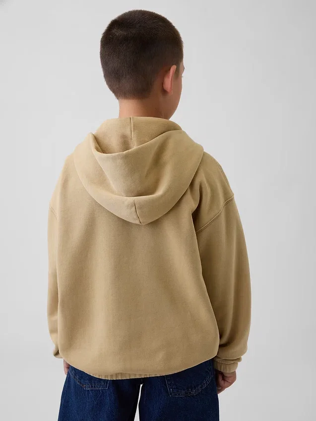 Felpa con cappuccio e zip per bambini Vintagesoft dal taglio comodo