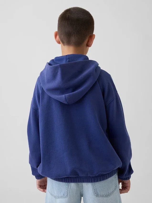 Felpa con cappuccio e zip per bambini Vintagesoft dal taglio comodo