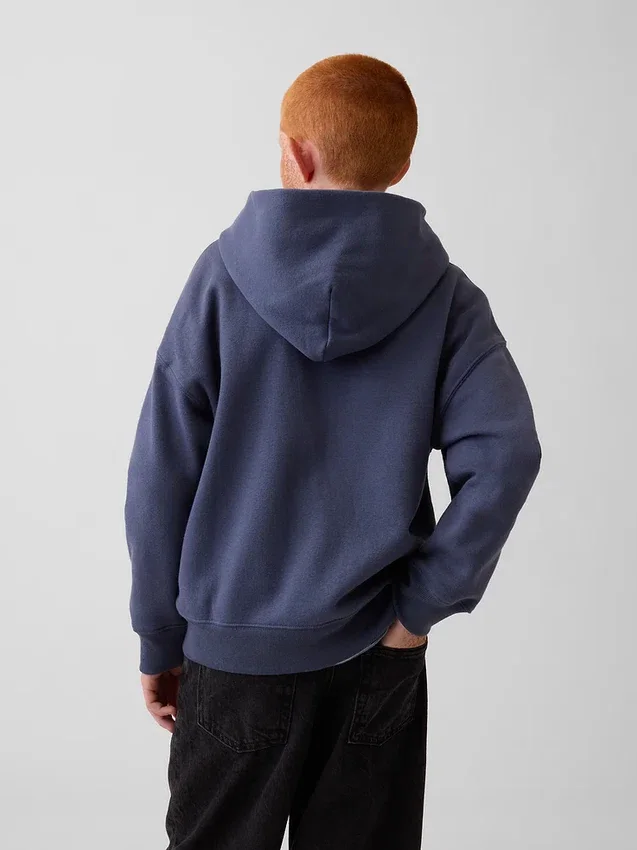 Felpa con cappuccio e zip per bambini Vintagesoft dal taglio comodo