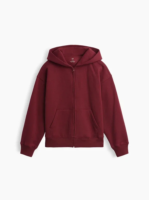 Felpa con cappuccio e zip per bambini Vintagesoft dal taglio comodo