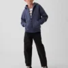 Felpa con cappuccio e zip per bambini Vintagesoft dal taglio comodo