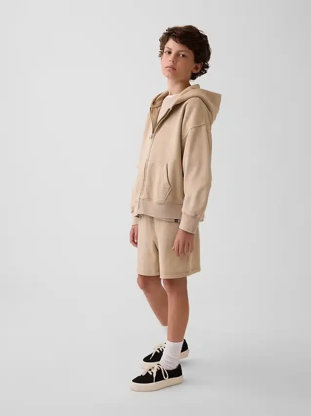 Felpa con cappuccio e zip per bambini Vintagesoft dal taglio comodo