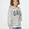 Felpa con cappuccio e zip per bambini Vintagesoft Logo