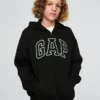 Felpa con cappuccio e zip per bambini Vintagesoft Logo