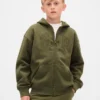 Felpa con cappuccio e zip per bambini Vintagesoft Logo