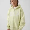 Felpa con cappuccio e zip per bambini Vintagesoft Logo