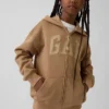 Felpa con cappuccio e zip per bambini Vintagesoft Logo