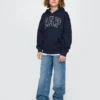 Felpa con cappuccio e zip per bambini Vintagesoft Logo