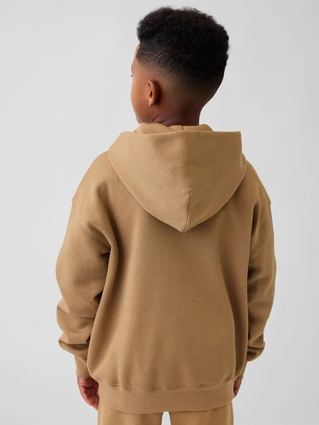 Felpa con cappuccio e zip per bambini Vintagesoft Logo