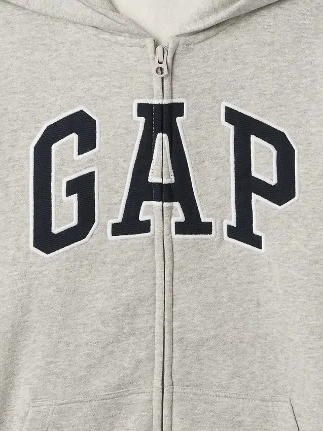 Felpa con cappuccio e zip per bambini Vintagesoft Logo