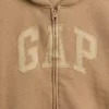 Felpa con cappuccio e zip per bambini Vintagesoft Logo