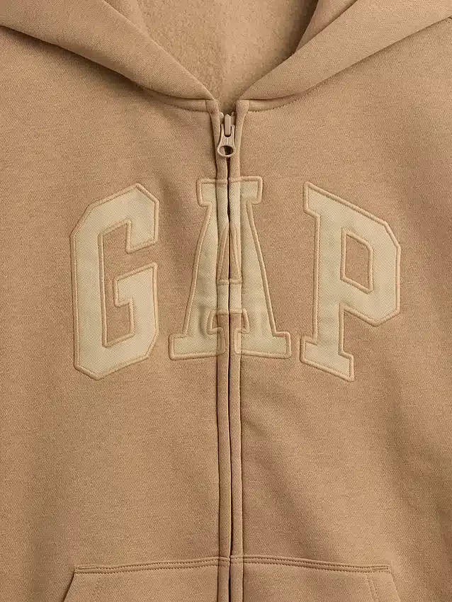 Felpa con cappuccio e zip per bambini Vintagesoft Logo