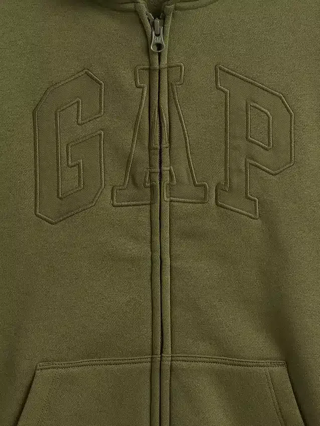 Felpa con cappuccio e zip per bambini Vintagesoft Logo