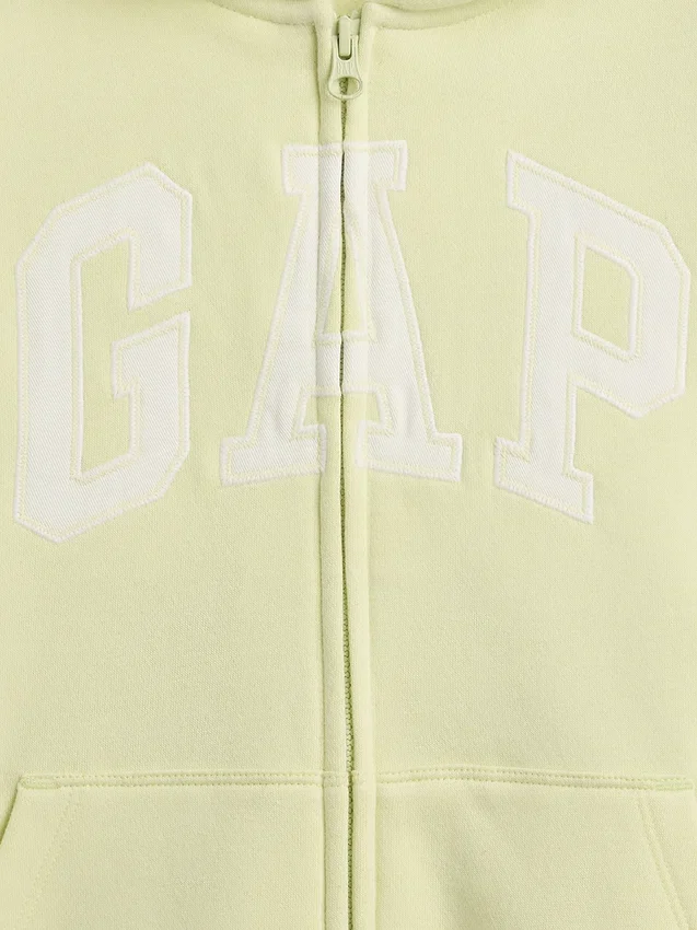 Felpa con cappuccio e zip per bambini Vintagesoft Logo