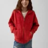 Felpa con cappuccio e zip per bambini Vintagesoft Relaxed Logo
