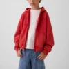 Felpa con cappuccio e zip per bambini Vintagesoft Relaxed Logo