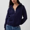 Felpa con cappuccio e zip Vintagesoft