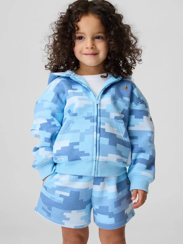 Felpa con cappuccio e zip Vintagesoft Camo per Neonato & Bebè