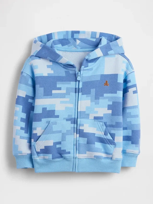 Felpa con cappuccio e zip Vintagesoft Camo per Neonato & Bebè