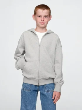 Felpa con cappuccio e zip Vintagesoft per bambini