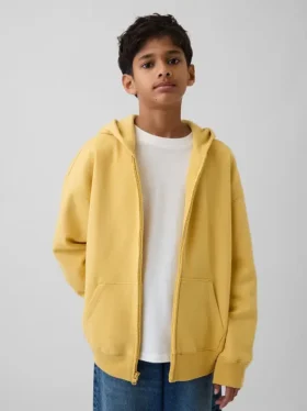 Felpa con cappuccio e zip Vintagesoft per bambini