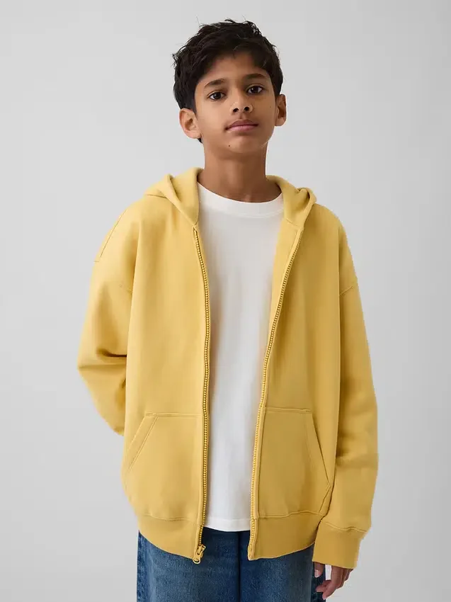Felpa con cappuccio e zip Vintagesoft per bambini