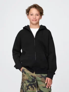 Felpa con cappuccio e zip Vintagesoft per bambini