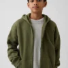 Felpa con cappuccio e zip Vintagesoft per bambini