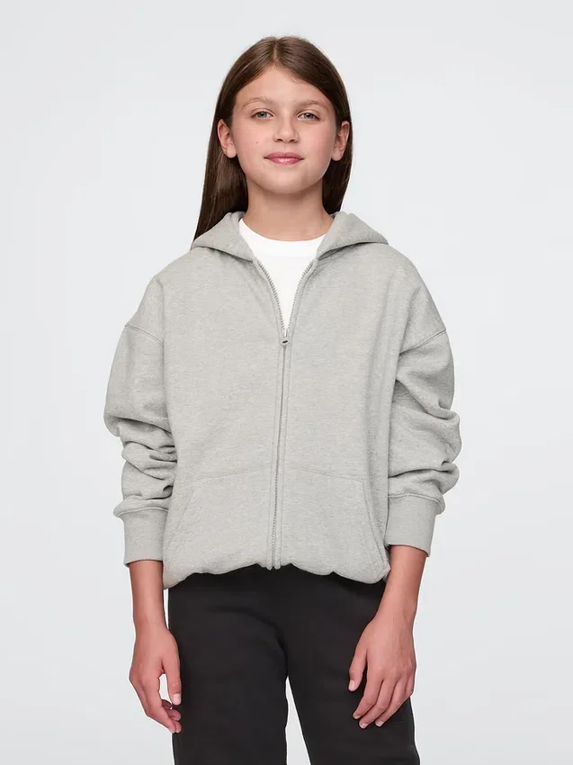 Felpa con cappuccio e zip Vintagesoft per bambini