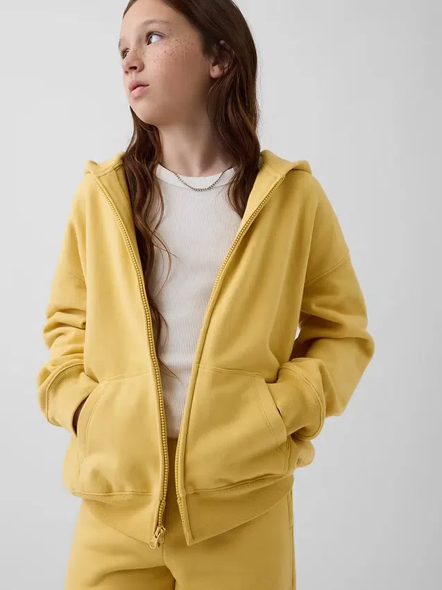 Felpa con cappuccio e zip Vintagesoft per bambini