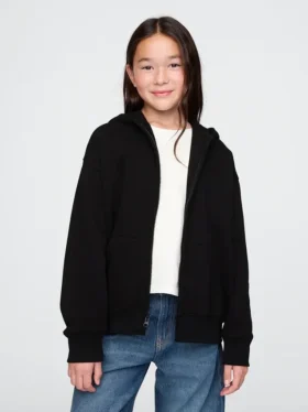 Felpa con cappuccio e zip Vintagesoft per bambini
