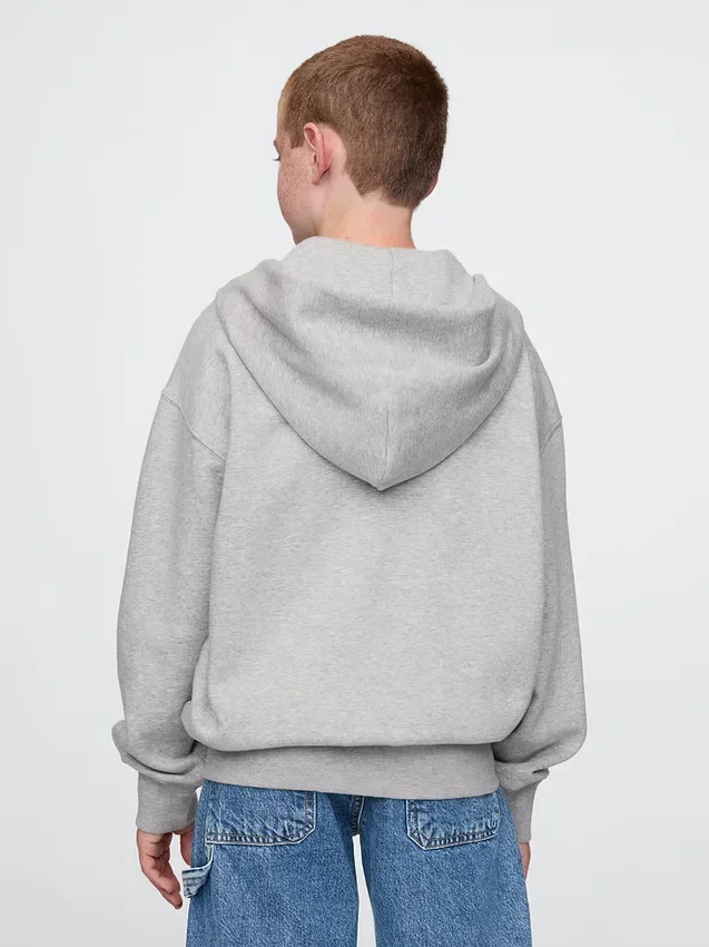 Felpa con cappuccio e zip Vintagesoft per bambini
