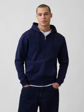 Felpa con cappuccio e zip Vintagesoft Relaxed per adulti