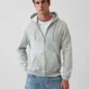 Felpa con cappuccio e zip Vintagesoft Relaxed per adulti