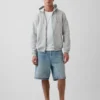 Felpa con cappuccio e zip Vintagesoft Relaxed per adulti