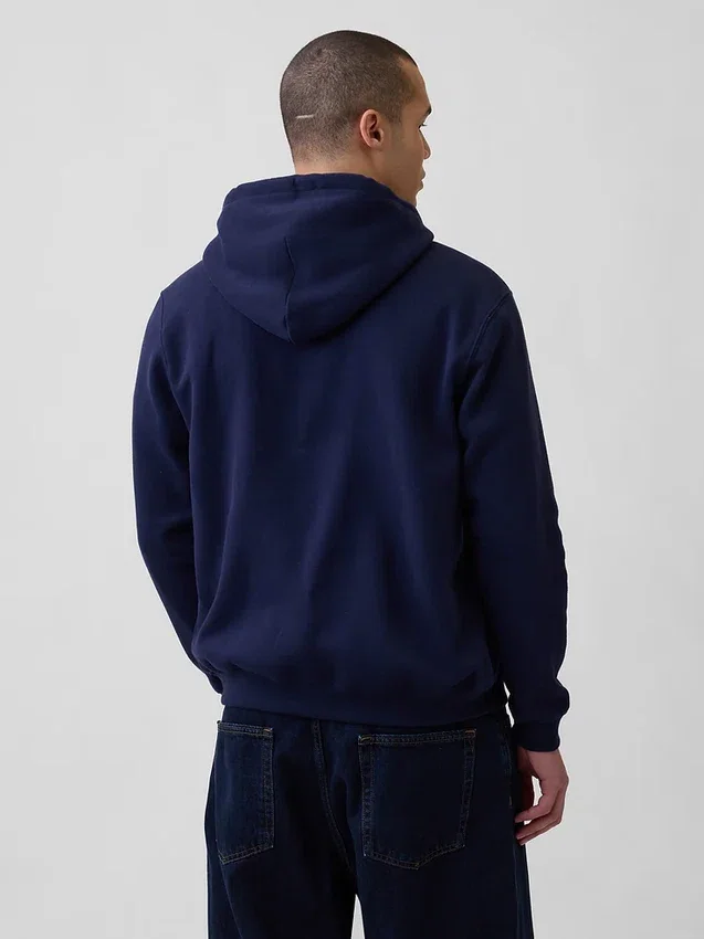Felpa con cappuccio e zip Vintagesoft Relaxed per adulti