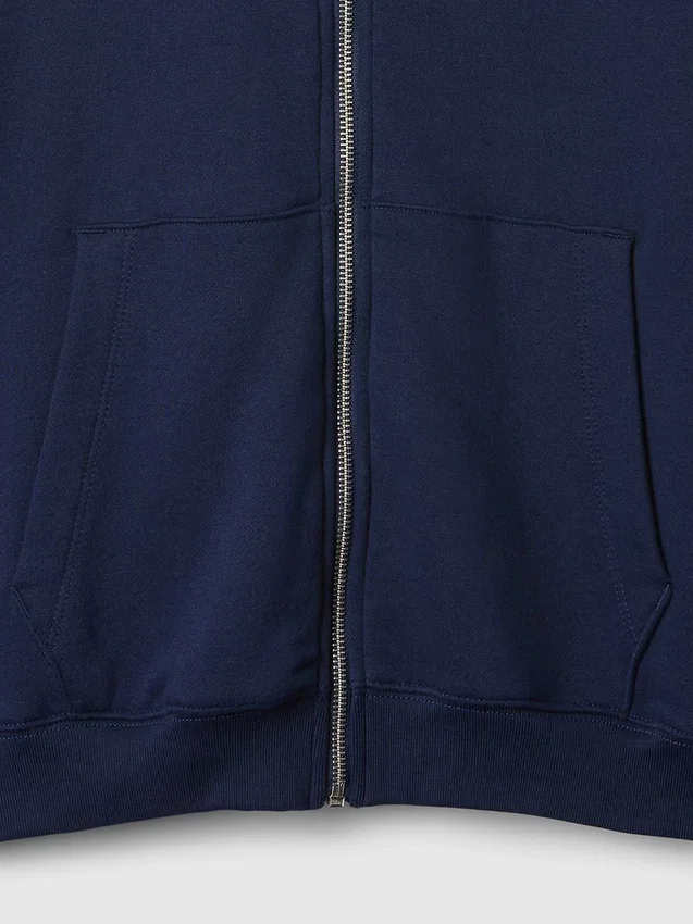 Felpa con cappuccio e zip Vintagesoft Relaxed per adulti