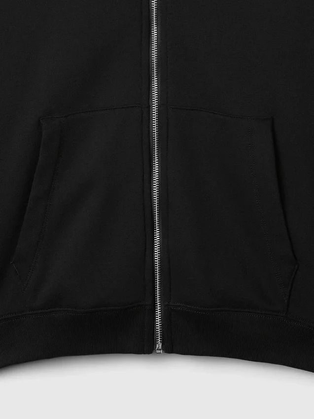 Felpa con cappuccio e zip Vintagesoft Relaxed per adulti