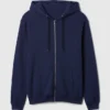 Felpa con cappuccio e zip Vintagesoft Relaxed per adulti