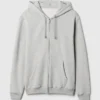 Felpa con cappuccio e zip Vintagesoft Relaxed per adulti