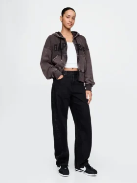 Felpa con cappuccio e zip Vintagesoft Wedge